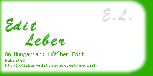 edit leber business card